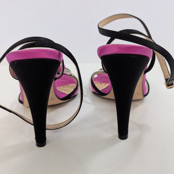 Kate Spade New York Purple/Black Strappy Sandals. Size 6.5 B Made in Italy - Picture 7 of 7